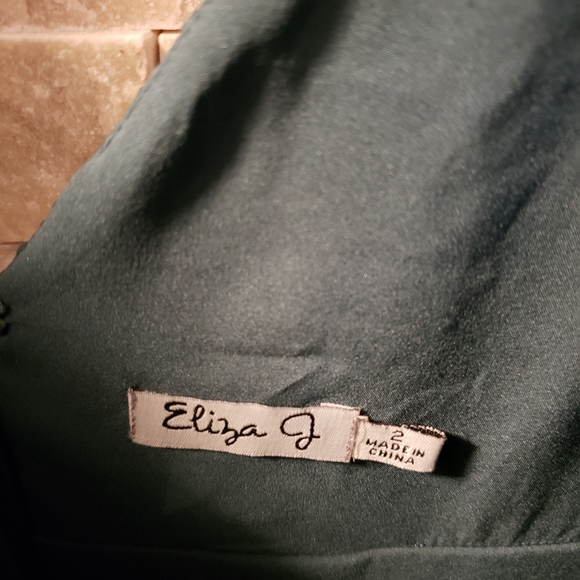 ELIZA J Emerald Green Party Dress w Emebellish - Picture 4 of 5